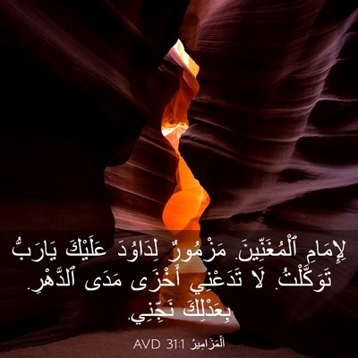 Picture 03 - اَلْمَزَامِيرُ 31:1 AVD - لِإِمَامِ ٱلْمُغَنِّينَ. - Bible Verse Picture