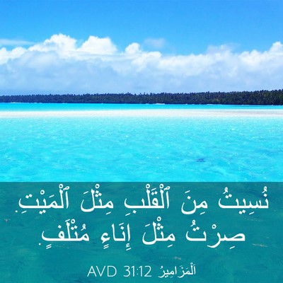 Picture 03 - اَلْمَزَامِيرُ 31:12 AVD - نُسِيتُ مِنَ ٱلْقَلْبِ - Bible Verse Picture