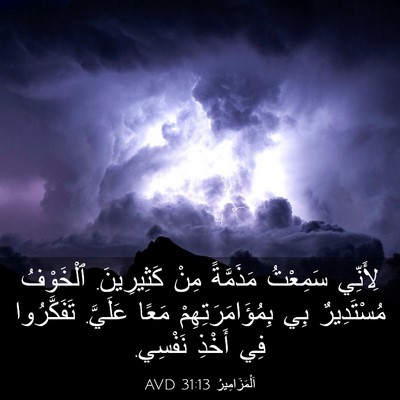 Picture 03 - اَلْمَزَامِيرُ 31:13 AVD - لِأَنِّي سَمِعْتُ - Bible Verse Picture