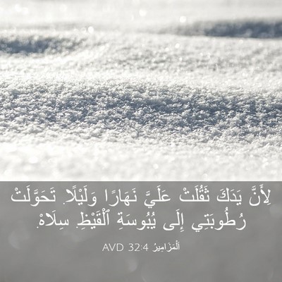 Picture 03 - اَلْمَزَامِيرُ 32:4 AVD - لِأَنَّ يَدَكَ ثَقُلَتْ - Bible Verse Picture