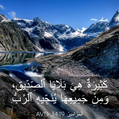 Picture 03 - اَلْمَزَامِيرُ 34:19 AVD - كَثِيرَةٌ هِيَ بَلَايَا - Bible Verse Picture