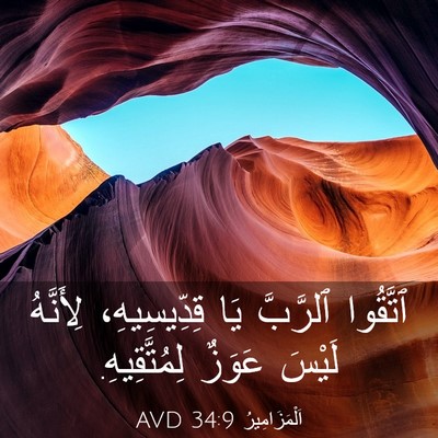 Picture 03 - اَلْمَزَامِيرُ 34:9 AVD - ٱتَّقُوا ٱلرَّبَّ يَا - Bible Verse Picture