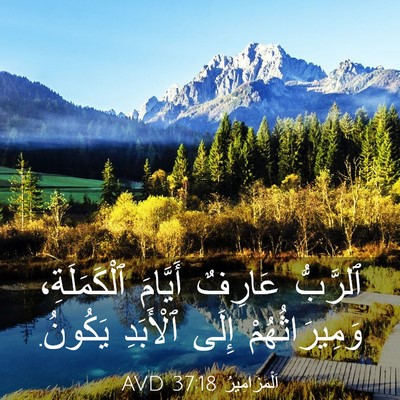 Picture 03 - اَلْمَزَامِيرُ 37:18 AVD - ٱلرَّبُّ عَارِفٌ أَيَّامَ - Bible Verse Picture