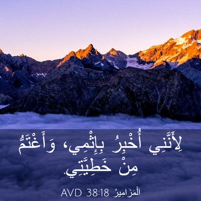 Picture 03 - اَلْمَزَامِيرُ 38:18 AVD - لِأَنَّنِي أُخْبِرُ - Bible Verse Picture