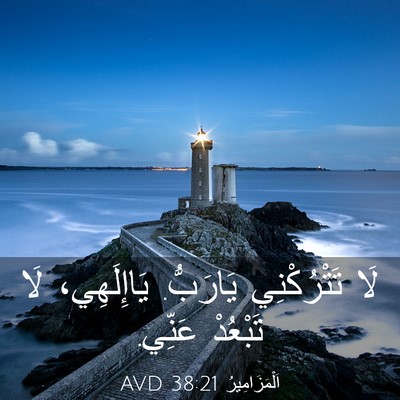 Picture 03 - اَلْمَزَامِيرُ 38:21 AVD - لَا تَتْرُكْنِي يَارَبُّ. - Bible Verse Picture