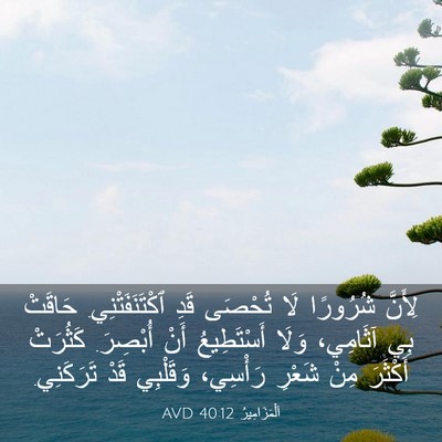 Picture 03 - اَلْمَزَامِيرُ 40:12 AVD - لِأَنَّ شُرُورًا لَا - Bible Verse Picture