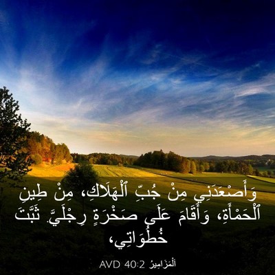 Picture 03 - اَلْمَزَامِيرُ 40:2 AVD - وَأَصْعَدَنِي مِنْ جُبِّ - Bible Verse Picture