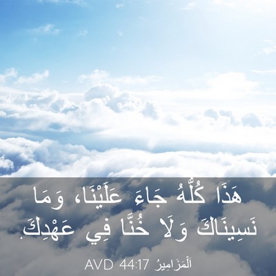 Picture 03 - اَلْمَزَامِيرُ 44:17 AVD - هَذَا كُلُّهُ جَاءَ - Bible Verse Picture