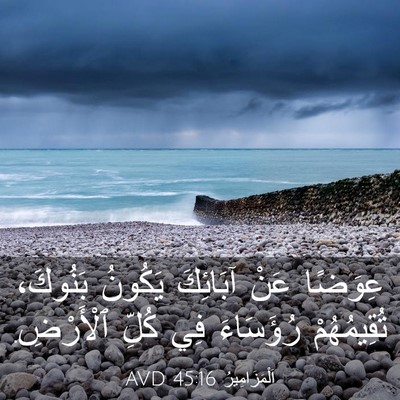 Picture 03 - اَلْمَزَامِيرُ 45:16 AVD - عِوَضًا عَنْ آبَائِكَ - Bible Verse Picture