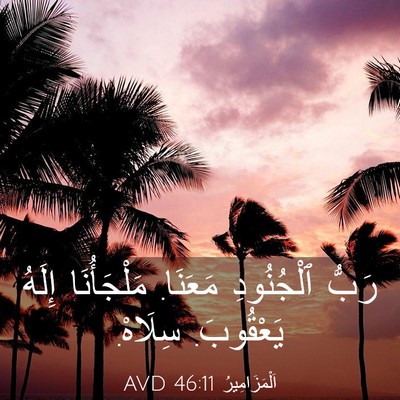 Picture 03 - اَلْمَزَامِيرُ 46:11 AVD - رَبُّ ٱلْجُنُودِ مَعَنَا. - Bible Verse Picture