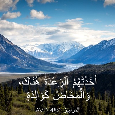 Picture 03 - اَلْمَزَامِيرُ 48:6 AVD - أَخَذَتْهُمُ ٱلرِّعْدَةُ - Bible Verse Picture