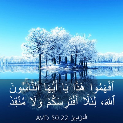 Picture 03 - اَلْمَزَامِيرُ 50:22 AVD - ٱفْهَمُوا هَذَا يَا - Bible Verse Picture