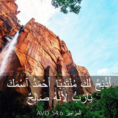 Picture 03 - اَلْمَزَامِيرُ 54:6 AVD - أَذْبَحُ لَكَ مُنْتَدِبًا. - Bible Verse Picture
