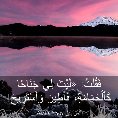 Picture 03 - اَلْمَزَامِيرُ 55:6 AVD - فَقُلْتُ: «لَيْتَ لِي - Bible Verse Picture