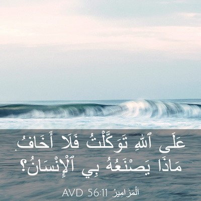 Picture 03 - اَلْمَزَامِيرُ 56:11 AVD - عَلَى ٱللهِ تَوَكَّلْتُ - Bible Verse Picture