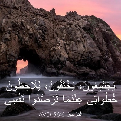 Picture 03 - اَلْمَزَامِيرُ 56:6 AVD - يَجْتَمِعُونَ، - Bible Verse Picture