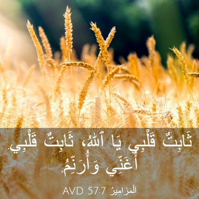Picture 03 - اَلْمَزَامِيرُ 57:7 AVD - ثَابِتٌ قَلْبِي يَا ٱللهُ، - Bible Verse Picture