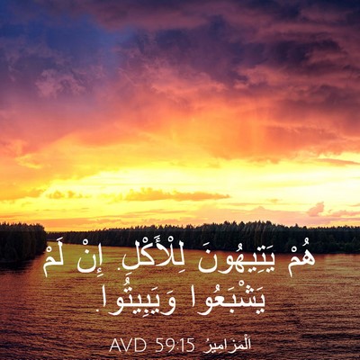 Picture 03 - اَلْمَزَامِيرُ 59:15 AVD - هُمْ يَتِيهُونَ - Bible Verse Picture