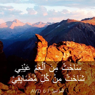 Picture 03 - اَلْمَزَامِيرُ 6:7 AVD - سَاخَتْ مِنَ ٱلْغَمِّ - Bible Verse Picture