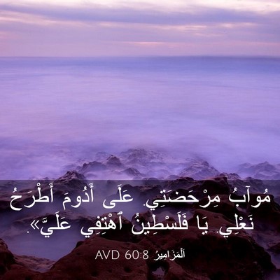 Picture 03 - اَلْمَزَامِيرُ 60:8 AVD - مُوآبُ مِرْحَضَتِي. عَلَى - Bible Verse Picture