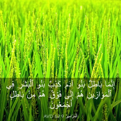 Picture 03 - اَلْمَزَامِيرُ 62:9 AVD - إِنَّمَا بَاطِلٌ بَنُو - Bible Verse Picture