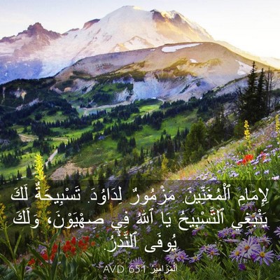 Picture 03 - اَلْمَزَامِيرُ 65:1 AVD - لِإِمَامِ ٱلْمُغَنِّينَ. - Bible Verse Picture
