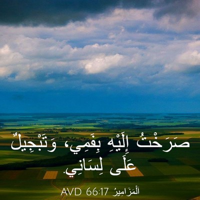 Picture 03 - اَلْمَزَامِيرُ 66:17 AVD - صَرَخْتُ إِلَيْهِ - Bible Verse Picture