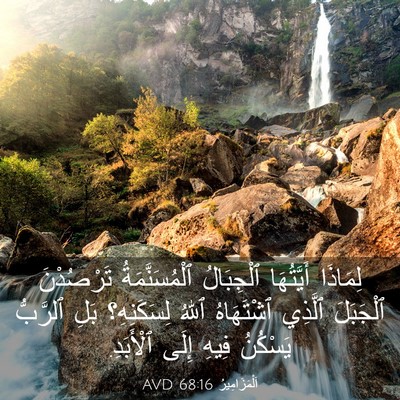 Picture 03 - اَلْمَزَامِيرُ 68:16 AVD - لِمَاذَا أَيَّتُهَا - Bible Verse Picture