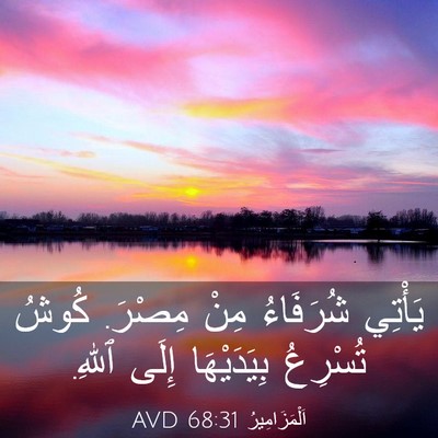 Picture 03 - اَلْمَزَامِيرُ 68:31 AVD - يَأْتِي شُرَفَاءُ مِنْ - Bible Verse Picture