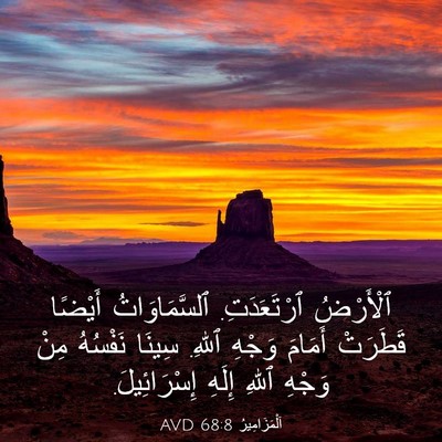 Picture 03 - اَلْمَزَامِيرُ 68:8 AVD - ٱلْأَرْضُ ٱرْتَعَدَتِ. - Bible Verse Picture