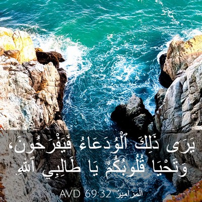 Picture 03 - اَلْمَزَامِيرُ 69:32 AVD - يَرَى ذَلِكَ ٱلْوُدَعَاءُ - Bible Verse Picture