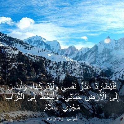 Picture 03 - اَلْمَزَامِيرُ 7:5 AVD - فَلْيُطَارِدْ عَدُوٌّ - Bible Verse Picture