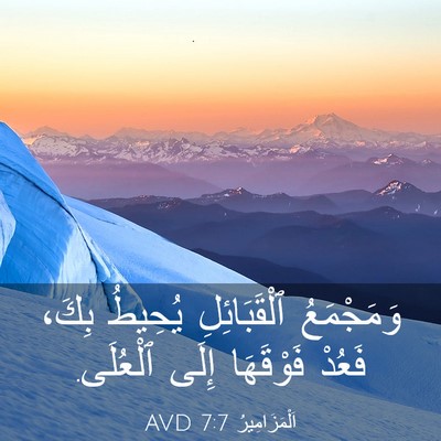 Picture 03 - اَلْمَزَامِيرُ 7:7 AVD - وَمَجْمَعُ ٱلْقَبَائِلِ - Bible Verse Picture