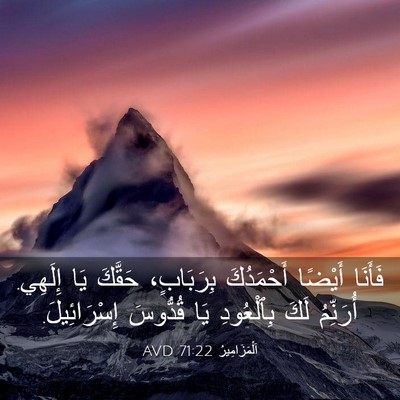 Picture 03 - اَلْمَزَامِيرُ 71:22 AVD - فَأَنَا أَيْضًا - Bible Verse Picture