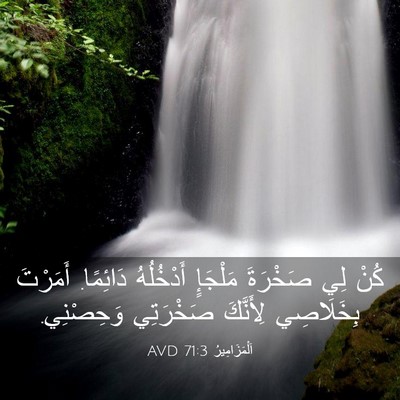 Picture 03 - اَلْمَزَامِيرُ 71:3 AVD - كُنْ لِي صَخْرَةَ مَلْجَإٍ - Bible Verse Picture