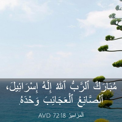 Picture 03 - اَلْمَزَامِيرُ 72:18 AVD - مُبَارَكٌ ٱلرَّبُّ ٱللهُ - Bible Verse Picture