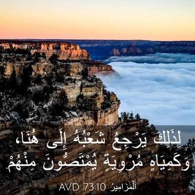 Picture 03 - اَلْمَزَامِيرُ 73:10 AVD - لِذَلِكَ يَرْجِعُ - Bible Verse Picture