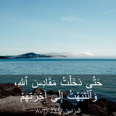 Picture 03 - اَلْمَزَامِيرُ 73:17 AVD - حَتَّى دَخَلْتُ مَقَادِسَ - Bible Verse Picture