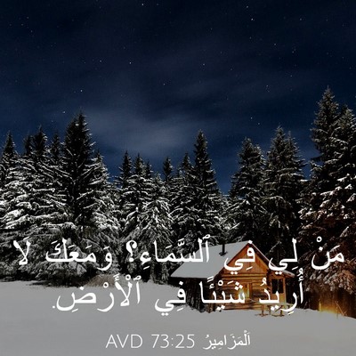 Picture 03 - اَلْمَزَامِيرُ 73:25 AVD - مَنْ لِي فِي ٱلسَّمَاءِ؟ - Bible Verse Picture