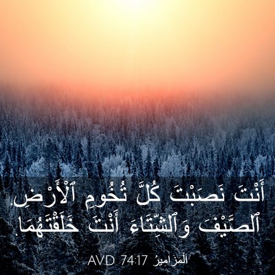 Picture 03 - اَلْمَزَامِيرُ 74:17 AVD - أَنْتَ نَصَبْتَ كُلَّ - Bible Verse Picture