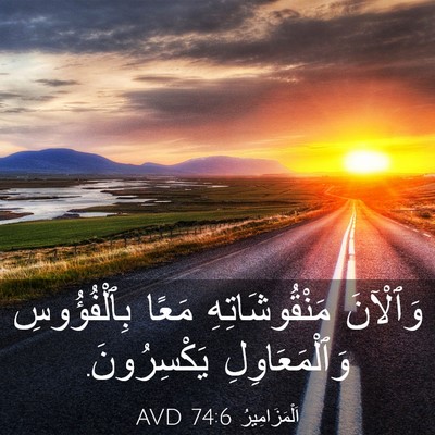 Picture 03 - اَلْمَزَامِيرُ 74:6 AVD - وَٱلْآنَ مَنْقُوشَاتِهِ - Bible Verse Picture