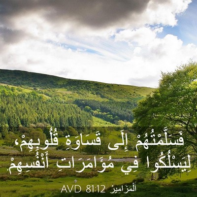 Picture 03 - اَلْمَزَامِيرُ 81:12 AVD - فَسَلَّمْتُهُمْ إِلَى - Bible Verse Picture