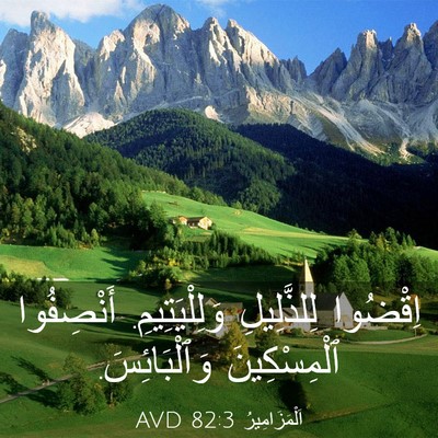 Picture 03 - اَلْمَزَامِيرُ 82:3 AVD - اِقْضُوا لِلذَّلِيلِ - Bible Verse Picture