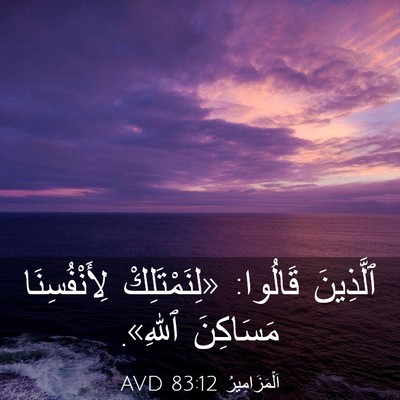 Picture 03 - اَلْمَزَامِيرُ 83:12 AVD - ٱلَّذِينَ قَالُوا: - Bible Verse Picture