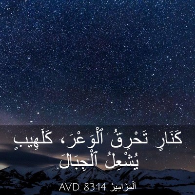Picture 03 - اَلْمَزَامِيرُ 83:14 AVD - كَنَارٍ تَحْرِقُ - Bible Verse Picture