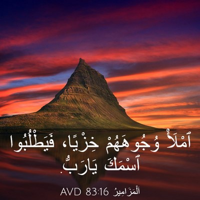 Picture 03 - اَلْمَزَامِيرُ 83:16 AVD - ٱمْلَأْ وُجُوهَهُمْ - Bible Verse Picture