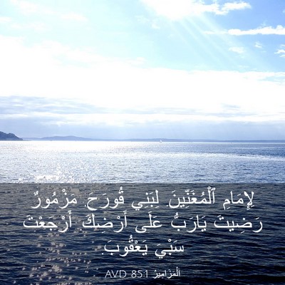 Picture 03 - اَلْمَزَامِيرُ 85:1 AVD - لِإِمَامِ ٱلْمُغَنِّينَ. - Bible Verse Picture