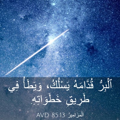 Picture 03 - اَلْمَزَامِيرُ 85:13 AVD - ٱلْبِرُّ قُدَّامَهُ - Bible Verse Picture