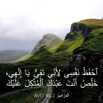 Picture 03 - اَلْمَزَامِيرُ 86:2 AVD - ٱحْفَظْ نَفْسِي لِأَنِّي - Bible Verse Picture