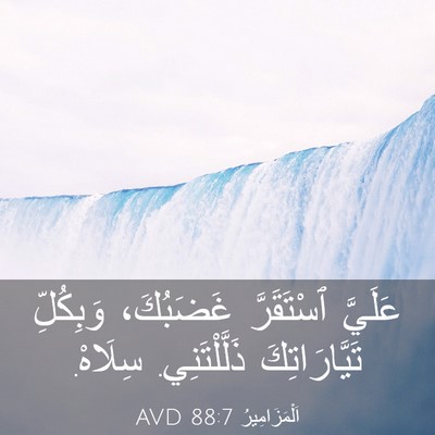 Picture 03 - اَلْمَزَامِيرُ 88:7 AVD - عَلَيَّ ٱسْتَقَرَّ - Bible Verse Picture
